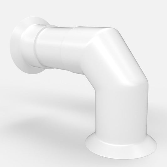 A chic white chaise lounge placed on a soft rug, adding sophistication and comfort to the interior decor