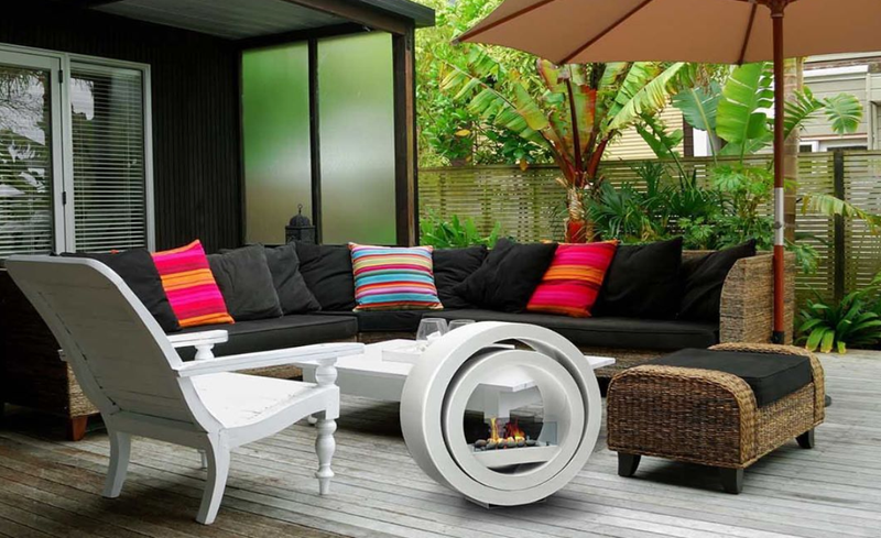 Outdoor bioethanol fireplace