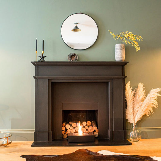 Eton Black Biofire WitH log pile