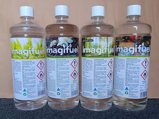 Imaginfires biofuel bottles