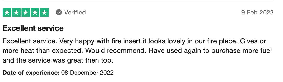 Positive customer review for Imaginfires services