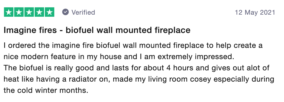 Wall mounted fireplace review