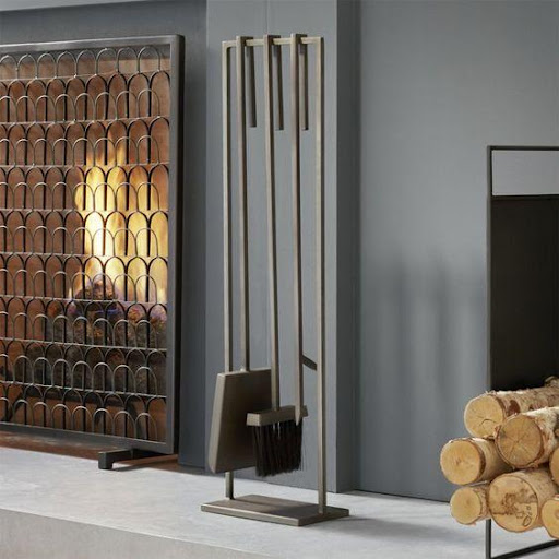 Stylised fireplace accessories set